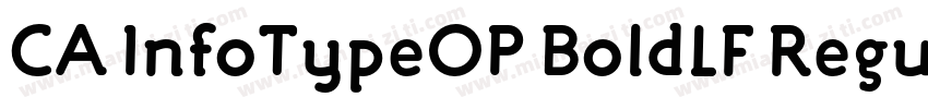 CA InfoTypeOP BoldLF Regular字体转换